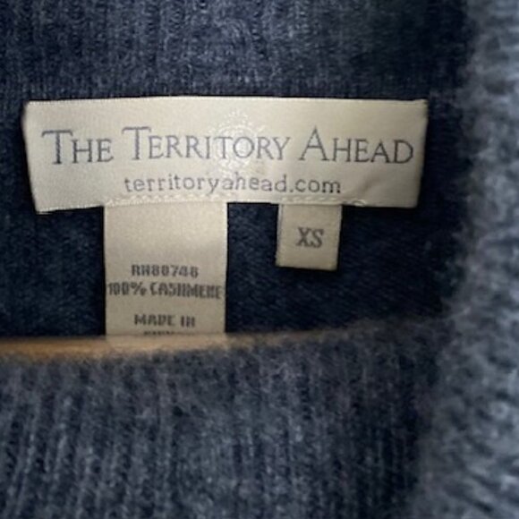 The Territory Ahead Grey Cashmere Turtleneck Sweater XSmall - Picture 2 of 5